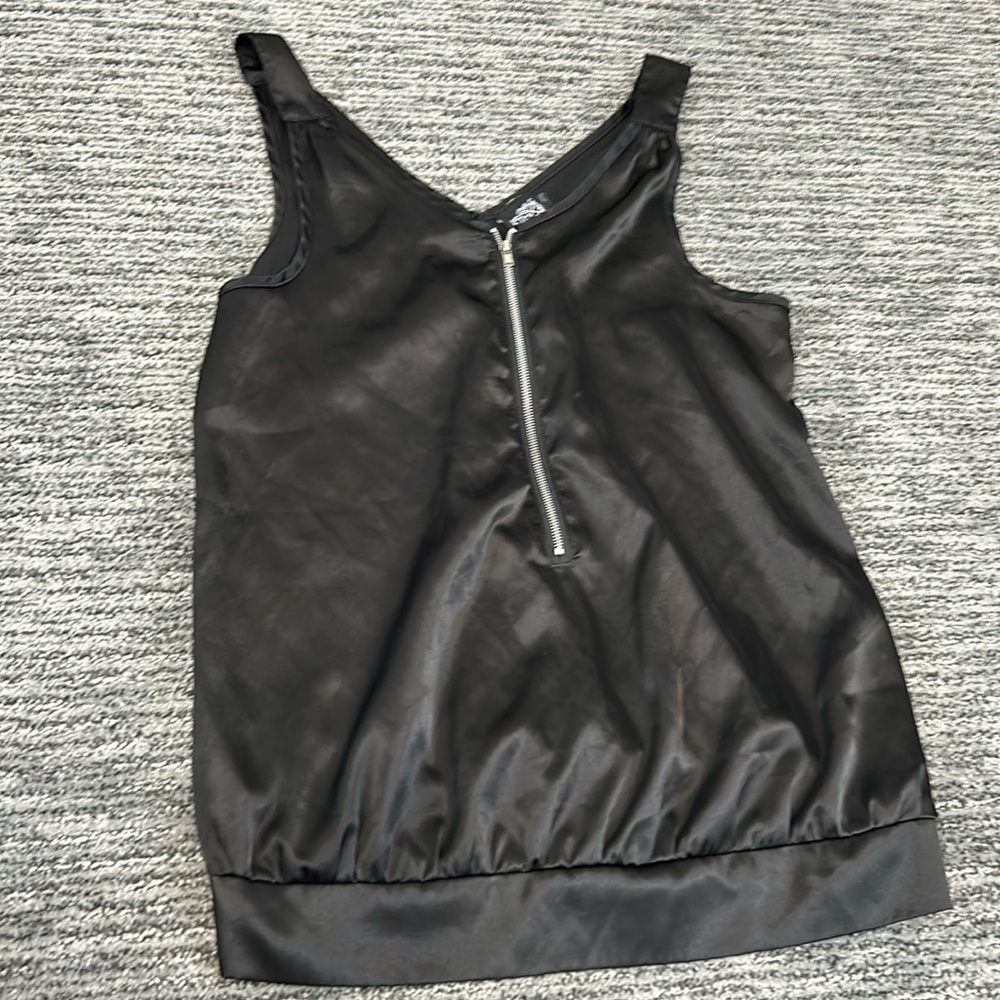 THX Thanx Collection Satin feel tank with zipper